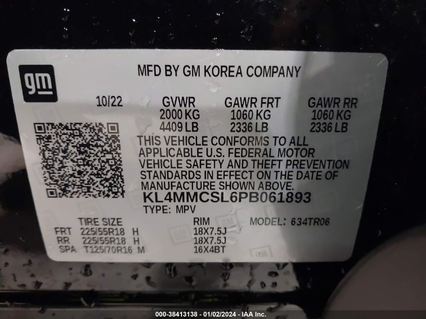 2023 BUICK ENCORE GX PREFERRED - KL4MMCSL6PB061893