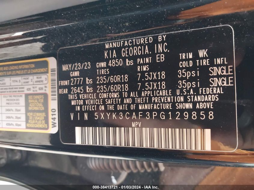 2023 KIA SPORTAGE EX - 5XYK3CAF3PG129858