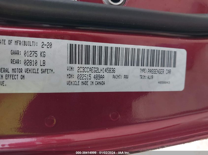 2020 CHRYSLER 300 LIMITED - 2C3CCAEG2LH145836