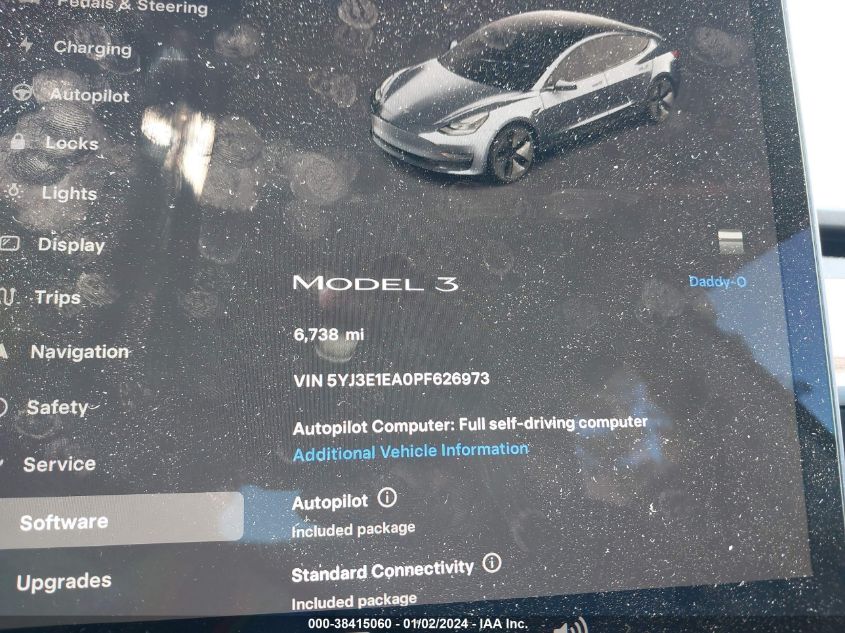 2023 TESLA MODEL 3 REAR-WHEEL DRIVE - 5YJ3E1EA0PF626973