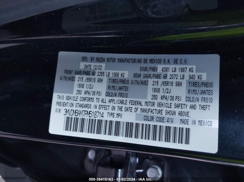 2023 MAZDA CX-30 - 3MVDMBAM7PM518714