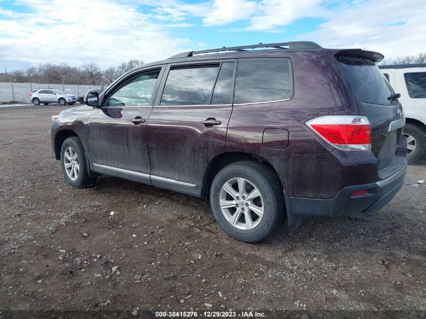 2013 TOYOTA HIGHLANDER PLUS/SE - 5TDBK3EH2DS232475