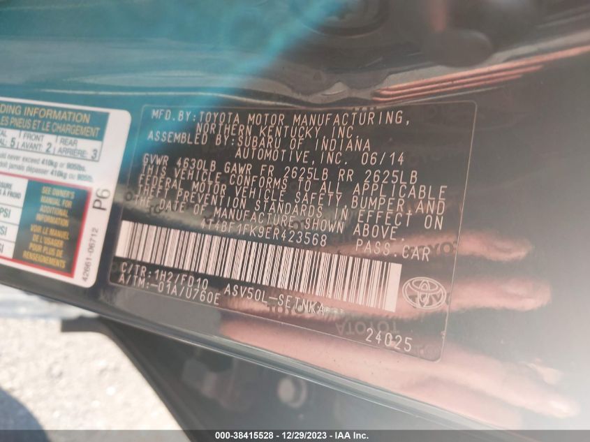 2014 TOYOTA CAMRY LE - 4T4BF1FK9ER423568