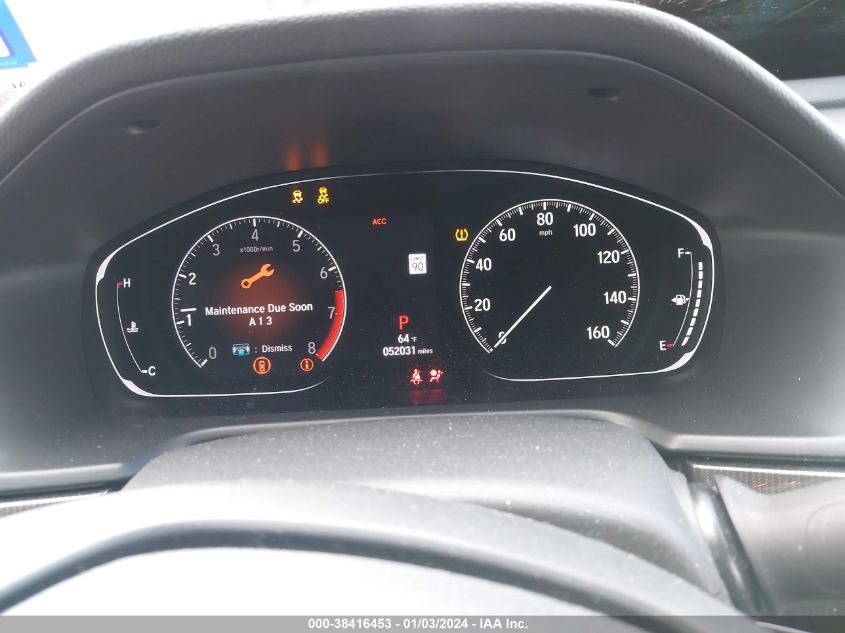2019 HONDA ACCORD SPORT - 1HGCV1F39KA122876