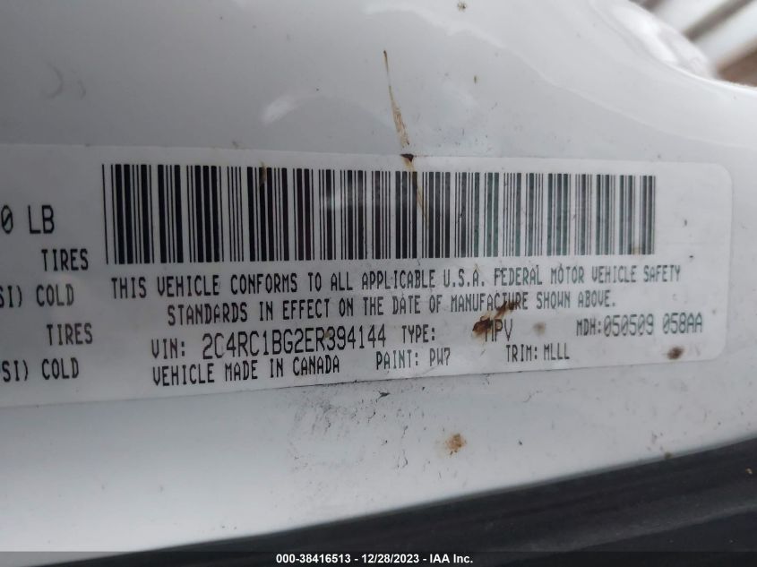 2014 CHRYSLER TOWN & COUNTRY TOURING - 2C4RC1BG2ER394144