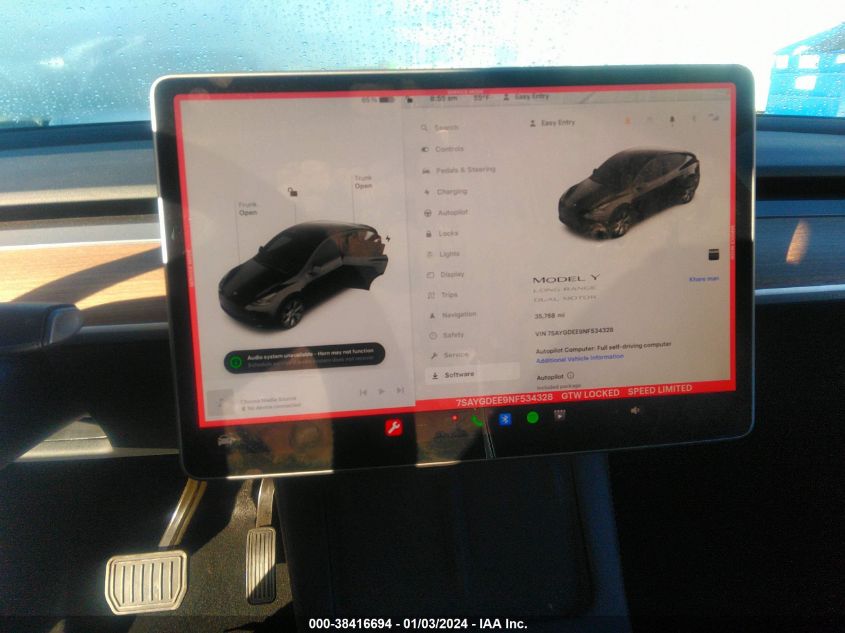 2022 TESLA MODEL Y - 7SAYGDEE9NF534328