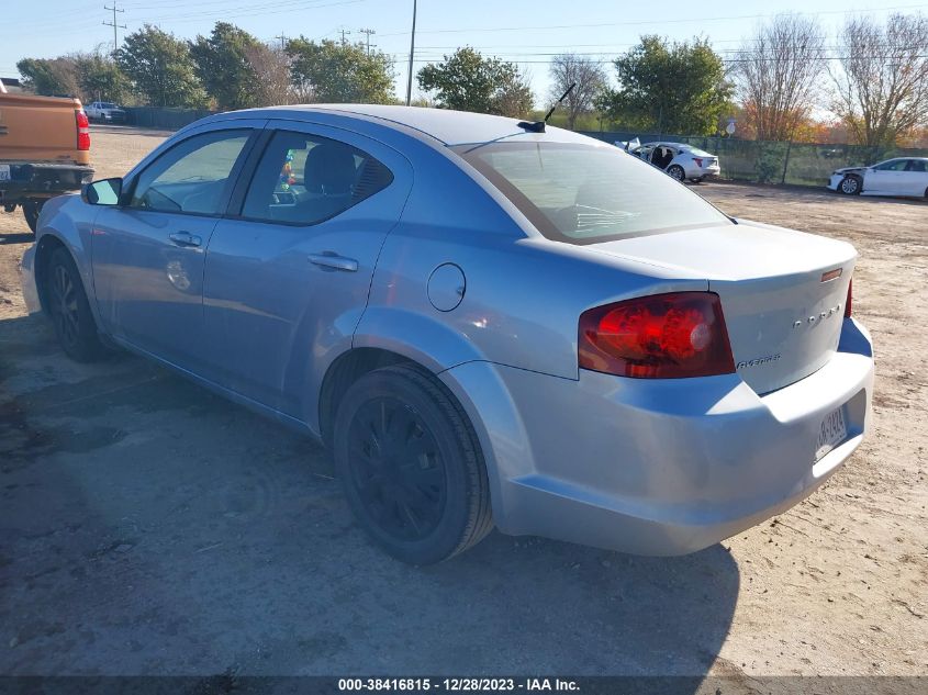 2013 DODGE AVENGER SE - 1C3CDZAB7DN684340