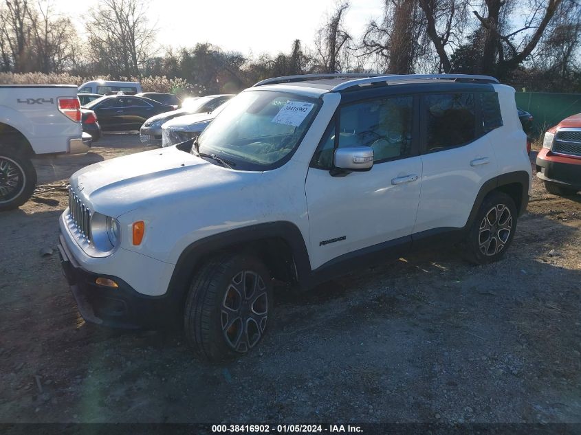 2016 JEEP RENEGADE LIMITED - ZACCJBDT3GPE12394