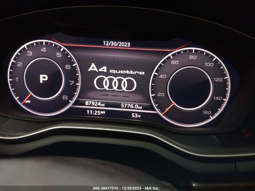 2017 AUDI A4 2.0T PREMIUM - WAUENAF42HN033245