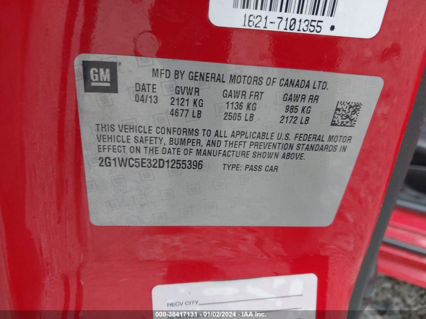 2013 CHEVROLET IMPALA LTZ - 2G1WC5E32D1255396