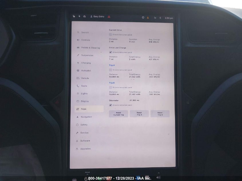 2019 TESLA MODEL X 100D/75D/LONG RANGE - 5YJXCBE24KF196931