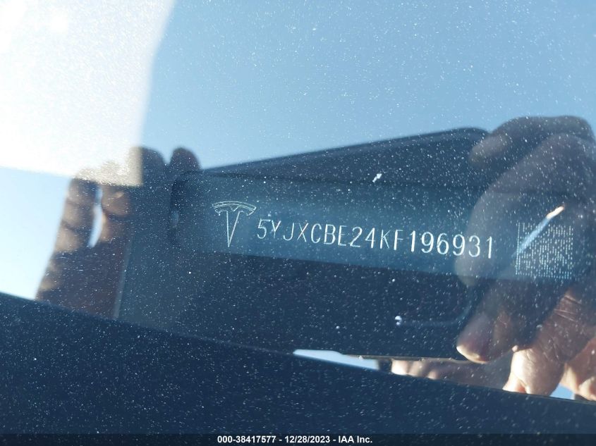 2019 TESLA MODEL X 100D/75D/LONG RANGE - 5YJXCBE24KF196931