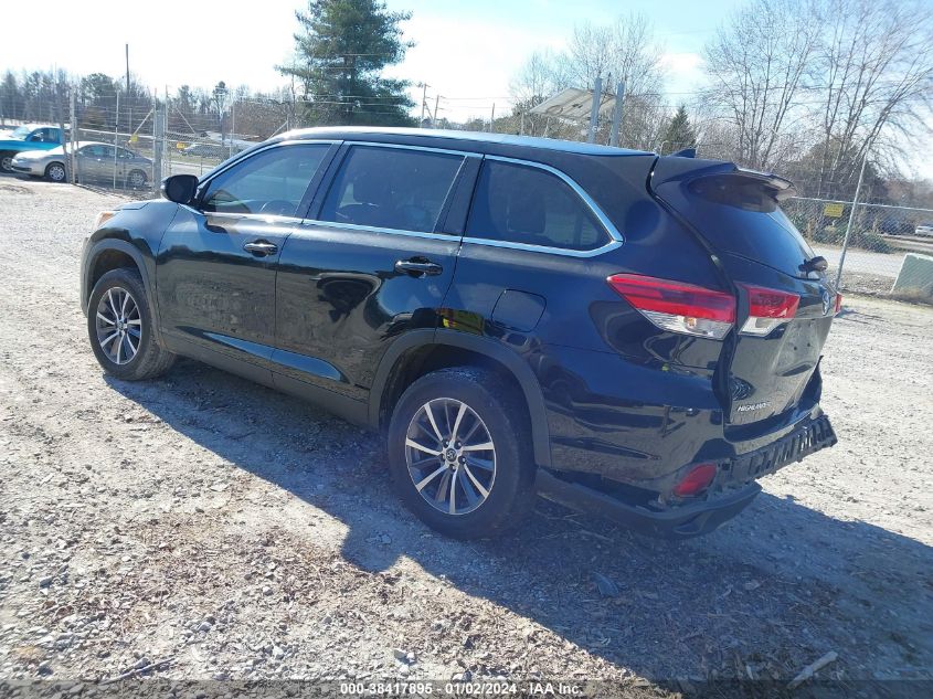 2019 TOYOTA HIGHLANDER XLE - 5TDKZRFH8KS572725