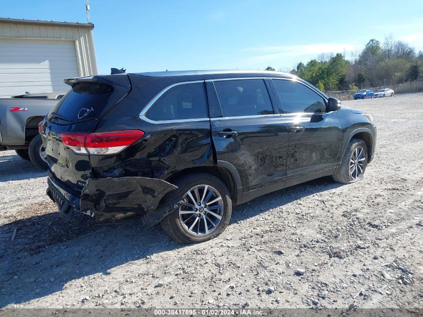 2019 TOYOTA HIGHLANDER XLE - 5TDKZRFH8KS572725