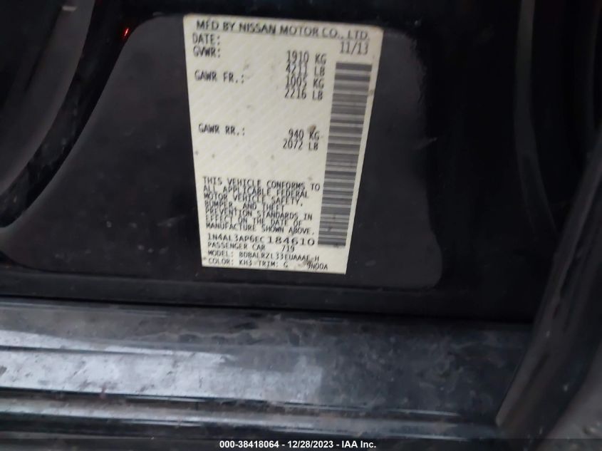 2014 NISSAN ALTIMA 2.5 S - 1N4AL3AP6EC184610