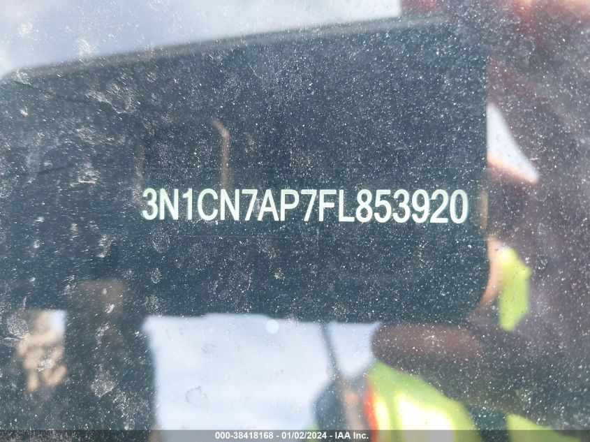 2015 NISSAN VERSA S/S PLUS/SV/SL - 3N1CN7AP7FL853920