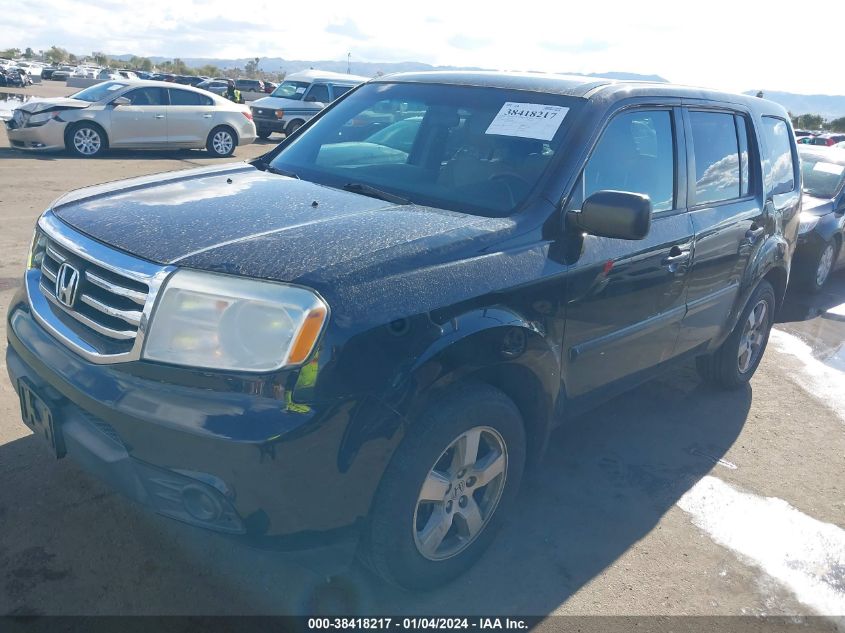 2013 HONDA PILOT LX - 5FNYF3H28DB039645