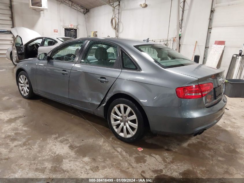 2013 AUDI A4 2.0T PREMIUM - WAUAFAFL7DA176227