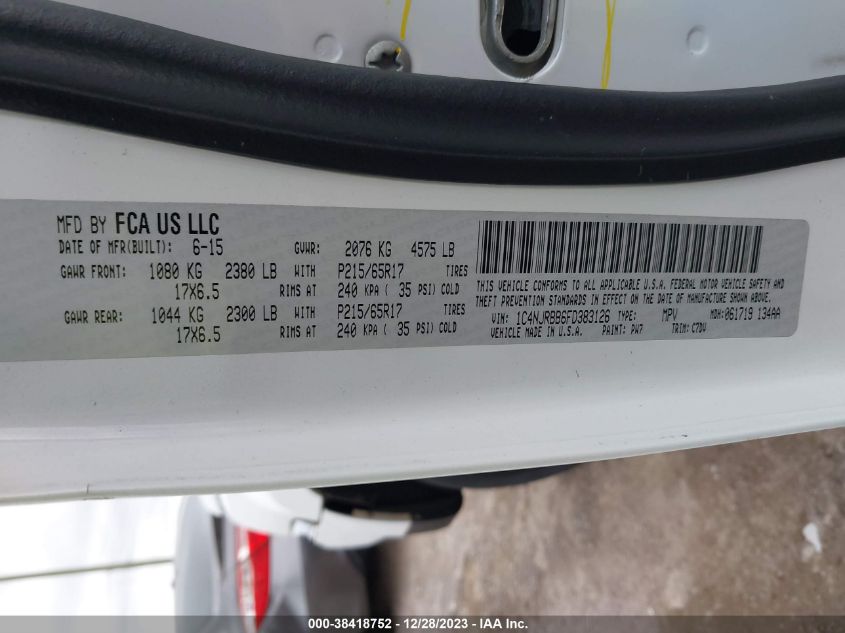 2015 JEEP PATRIOT SPORT - 1C4NJRBB6FD383126