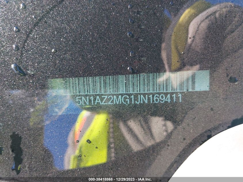 2018 NISSAN MURANO S/SV/SL/PLATINUM - 5N1AZ2MG1JN169411