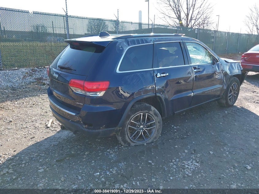 VIN 1C4RJFBG1HC603812 2017 JEEP GRAND CHEROKEE LIMITED