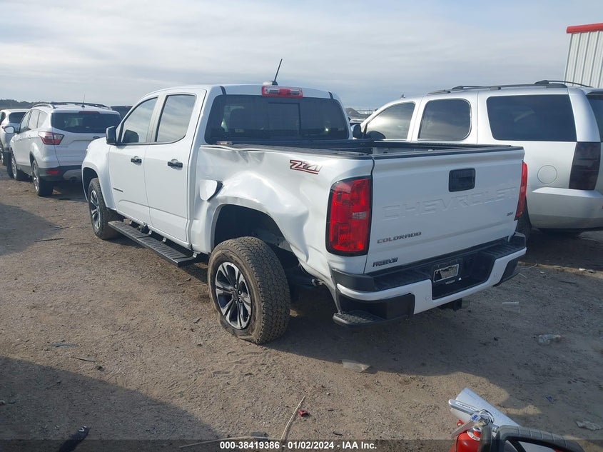 VIN 1GCGSDEN6N1217509 2022 CHEVROLET COLORADO Z71