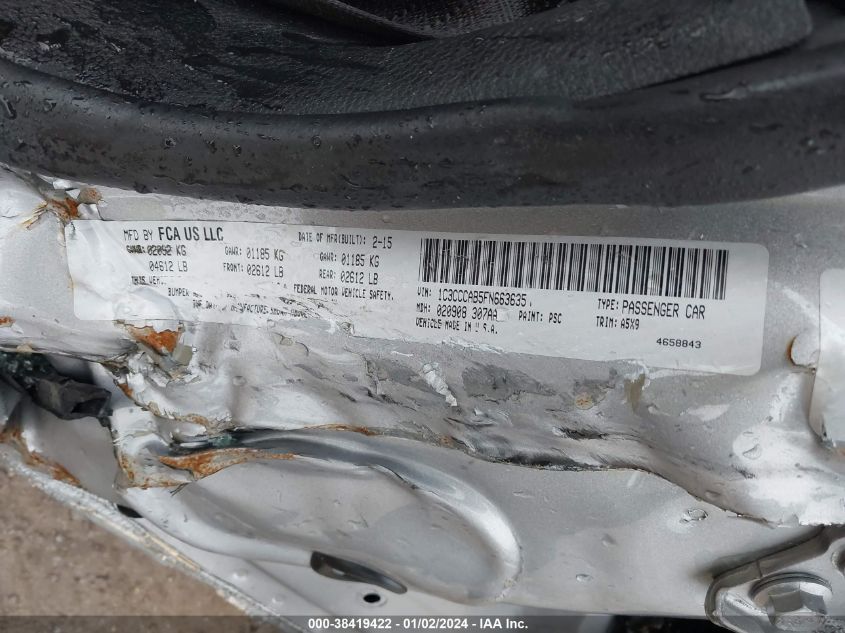 2015 CHRYSLER 200 LIMITED - 1C3CCCAB5FN663635