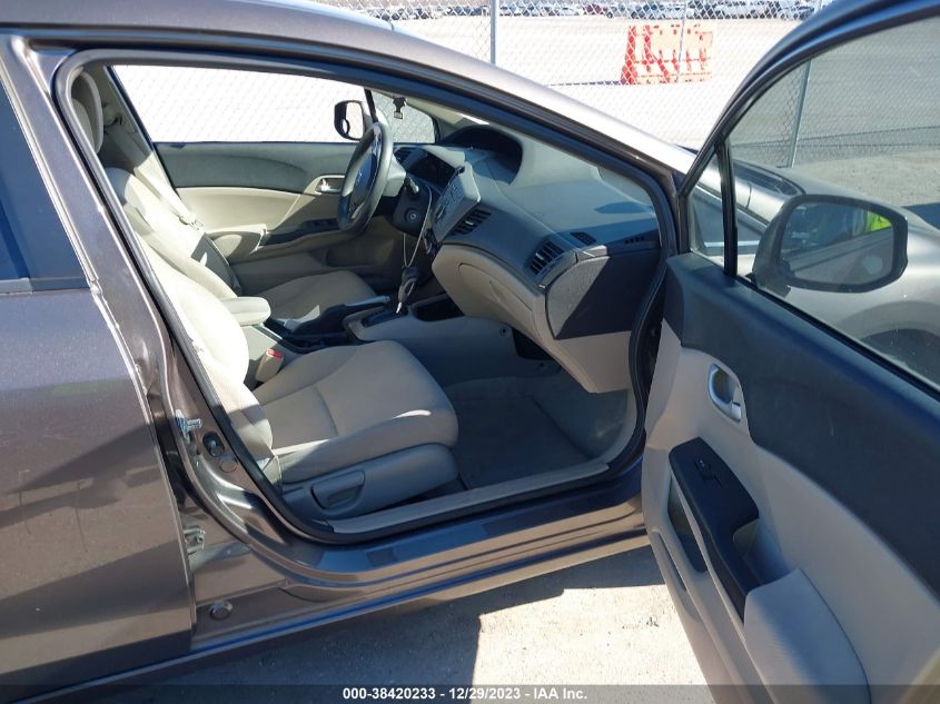 19XFB2F51CE317607 | 2012 HONDA CIVIC