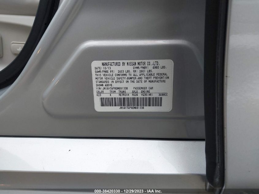 2014 INFINITI Q50 HYBRID PREMIUM - JN1AV7AP8EM691338