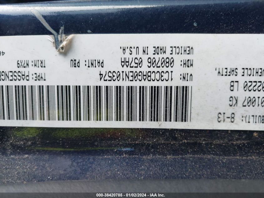2014 CHRYSLER 200 LX - 1C3CCBAG0EN103574