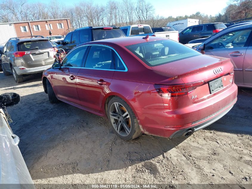 2018 AUDI A4 PREMIUM PLUS - WAUENAF41JA035162