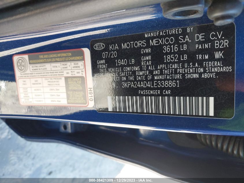 2020 KIA RIO LX/S - 3KPA24AD4LE338861