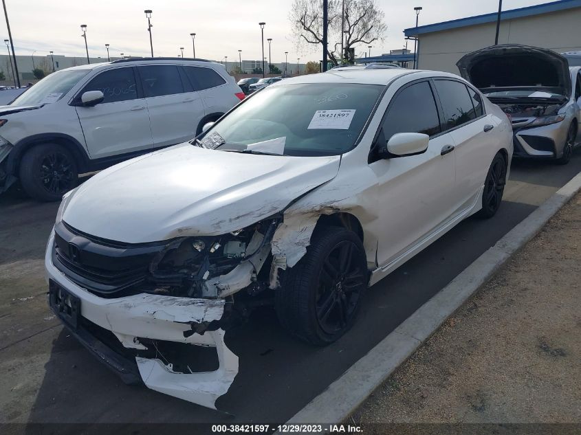 2017 HONDA ACCORD SPORT - 1HGCR2F53HA196119
