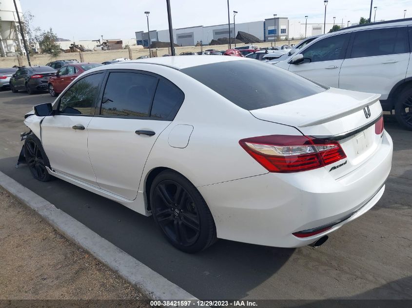 2017 HONDA ACCORD SPORT - 1HGCR2F53HA196119