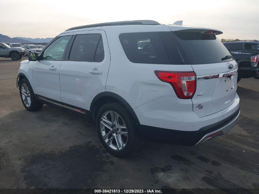 VIN 1FM5K7D83HGD04592 2017 FORD EXPLORER XLT