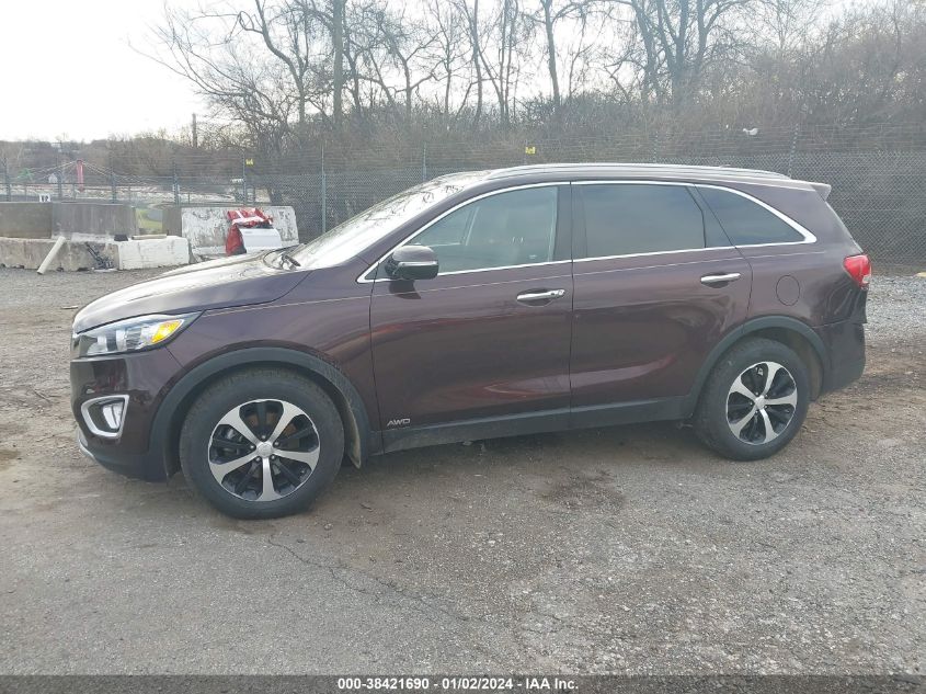2016 KIA SORENTO EX - 5XYPHDA10GG034014