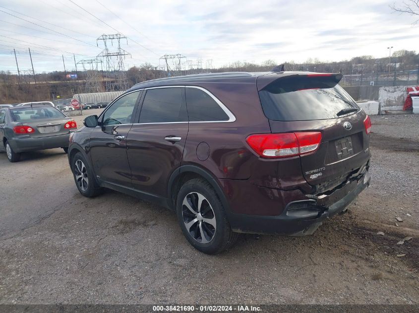 2016 KIA SORENTO EX - 5XYPHDA10GG034014
