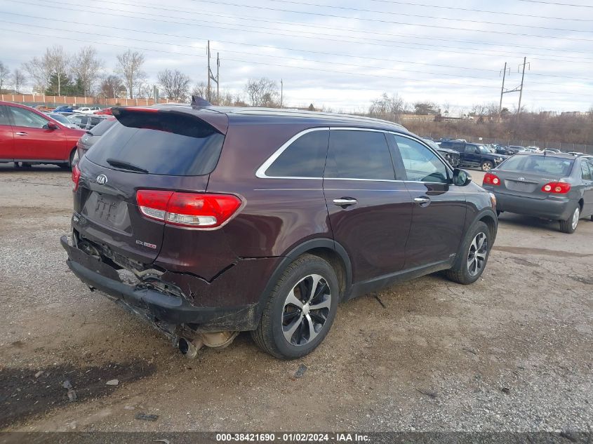 2016 KIA SORENTO EX - 5XYPHDA10GG034014