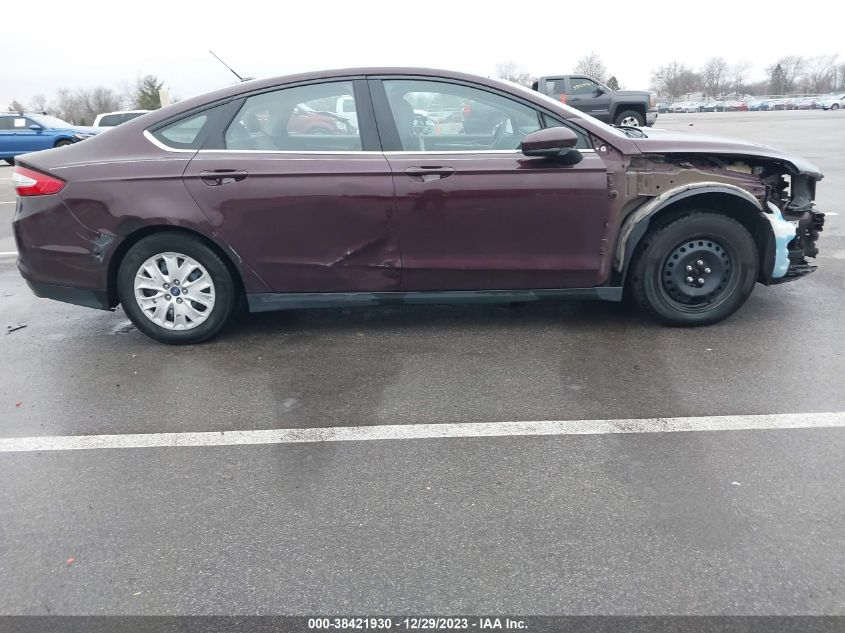 2013 FORD FUSION S - 3FA6P0G73DR320031