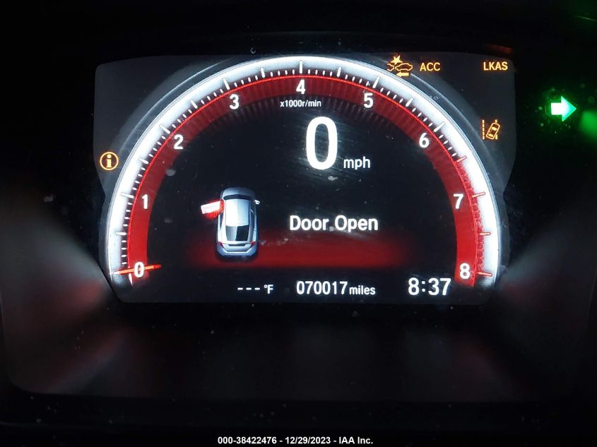 2019 HONDA CIVIC SPORT - SHHFK7H43KU219008