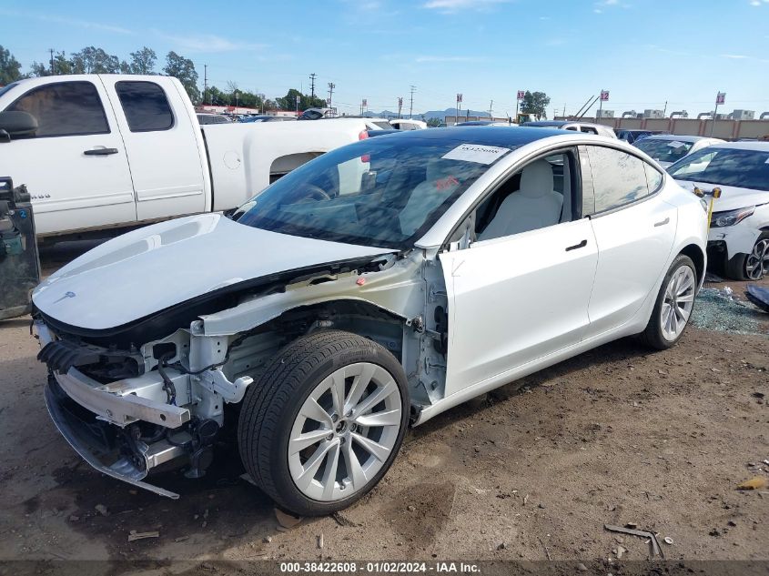 2022 TESLA MODEL 3 - 5YJ3E1EB8NF223310