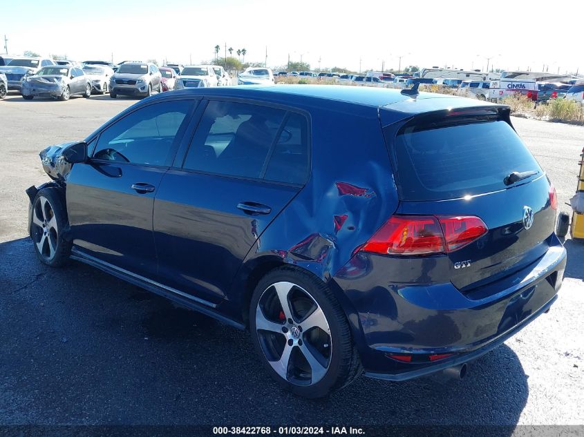 2015 VOLKSWAGEN GOLF GTI 2.0T AUTOBAHN 4-DOOR - 3VW4T7AU6FM038063