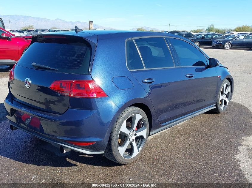 2015 VOLKSWAGEN GOLF GTI 2.0T AUTOBAHN 4-DOOR - 3VW4T7AU6FM038063