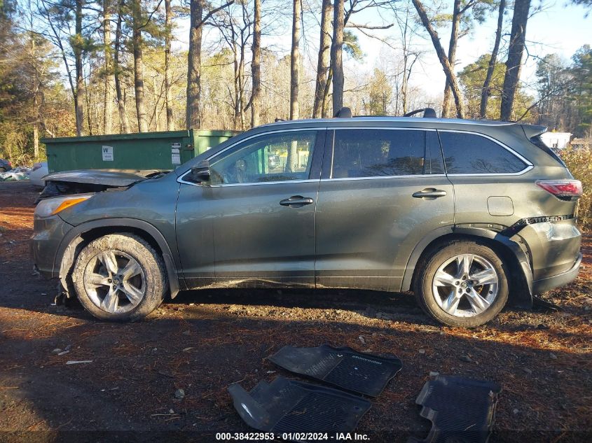 2016 TOYOTA HIGHLANDER LIMITED/LTD PLATINUM - 5TDDKRFH4GS341129