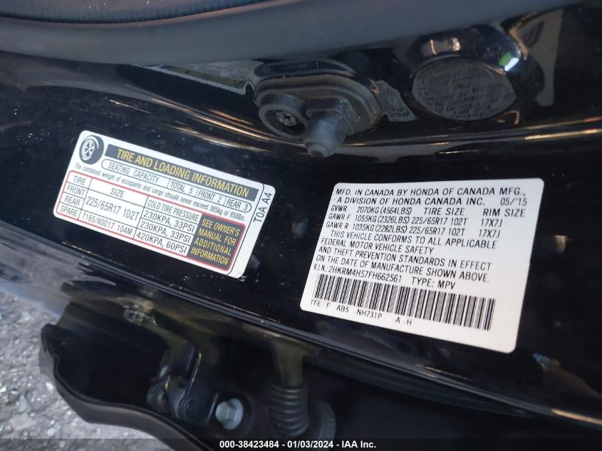 2015 HONDA CR-V EX - 2HKRM4H57FH662561