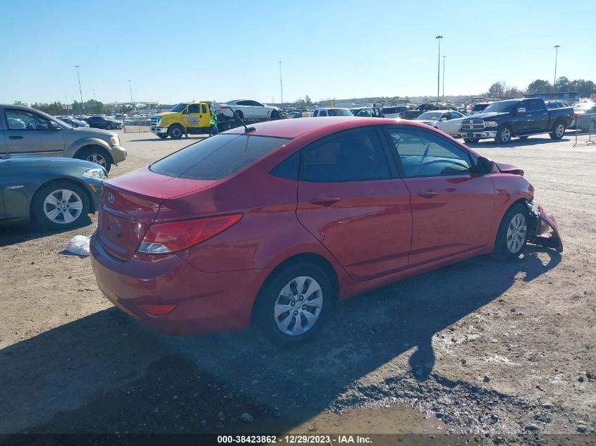2016 HYUNDAI ACCENT SE - KMHCT4AEXGU095316