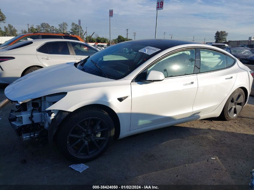 2022 TESLA MODEL 3 - 5YJ3E1EAXNF376557