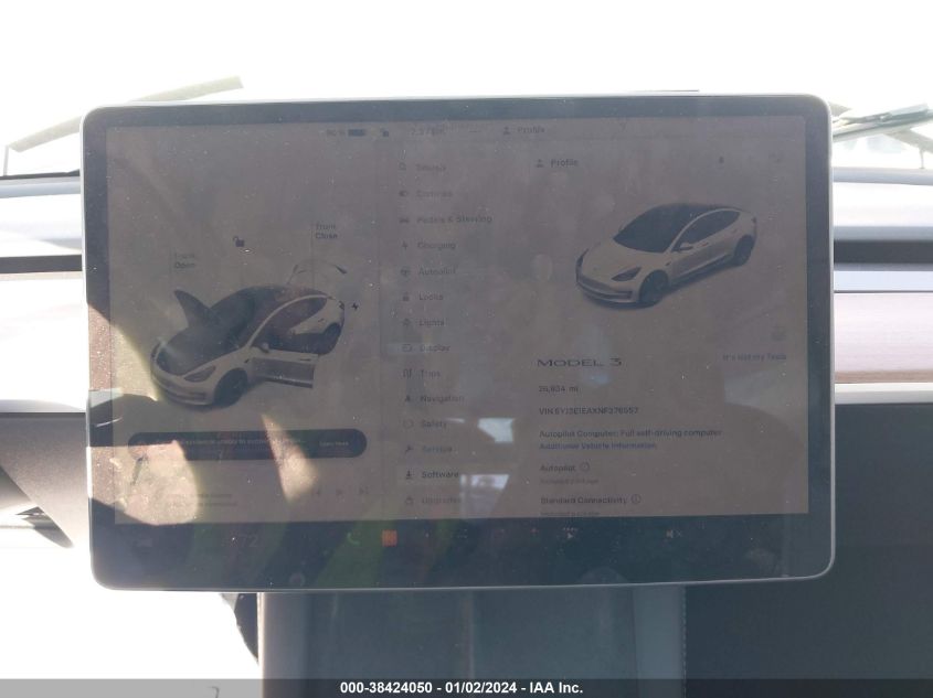 2022 TESLA MODEL 3 - 5YJ3E1EAXNF376557