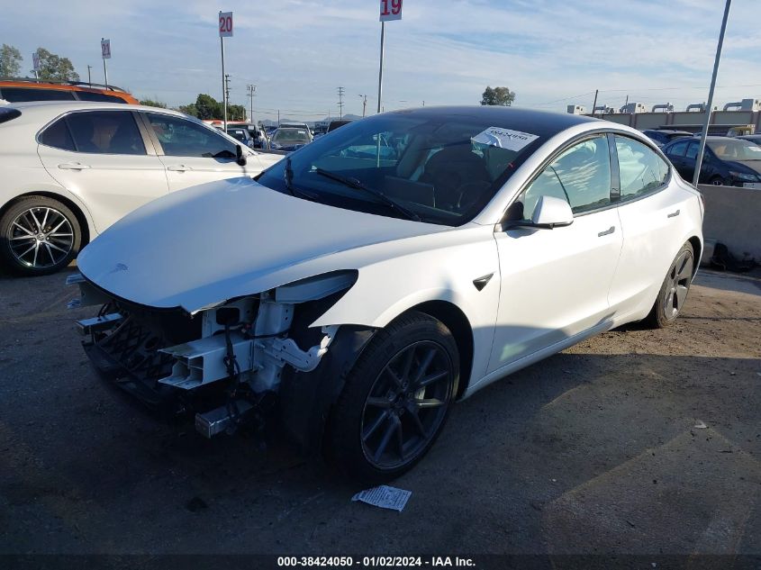 2022 TESLA MODEL 3 - 5YJ3E1EAXNF376557