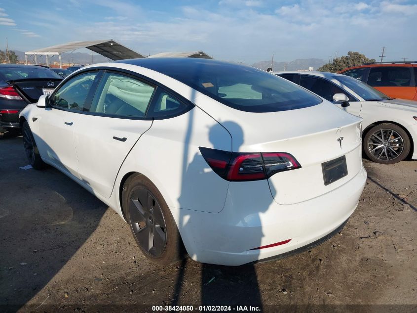 2022 TESLA MODEL 3 - 5YJ3E1EAXNF376557